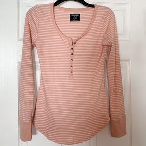 Abercrombie & Fitch Pink and white striped shirt